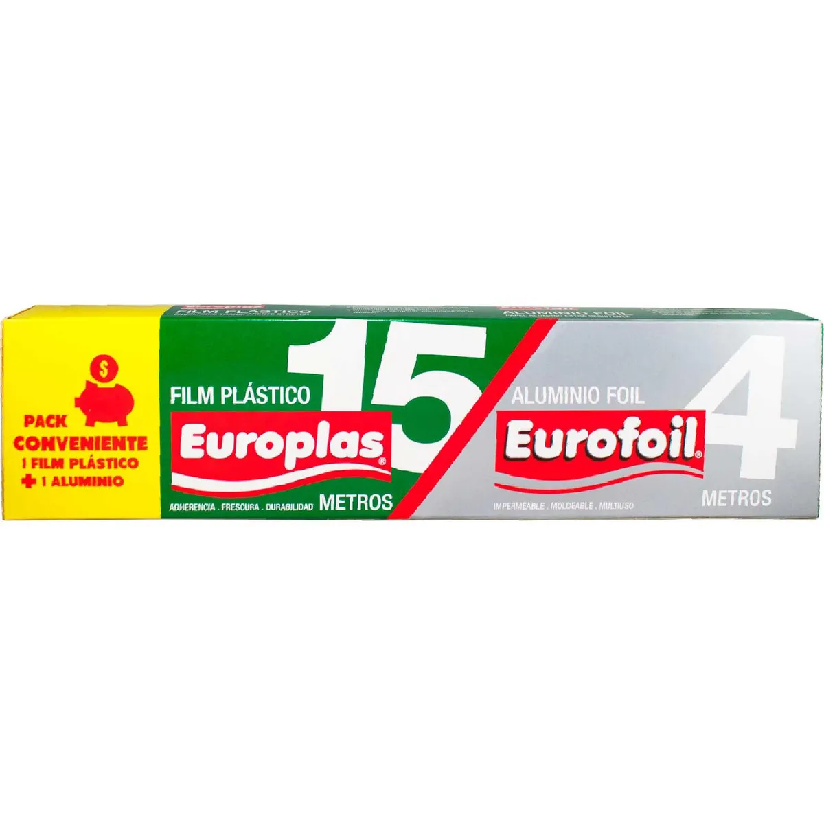 EUROPLAS - Pack Film PVC 15 m + 4 m aluminio