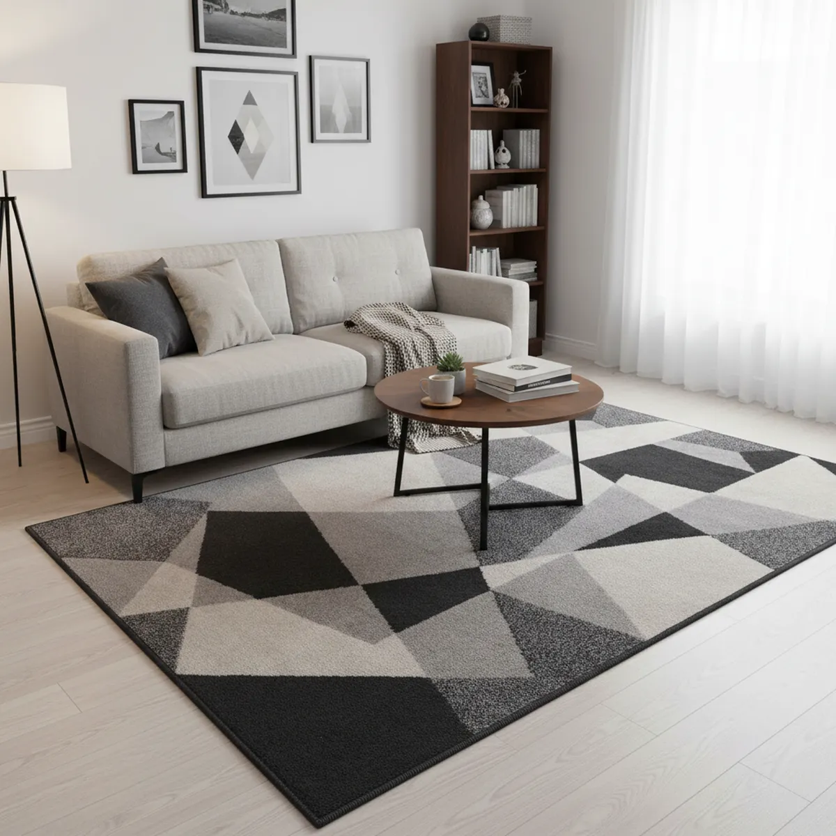 JUST HOME COLLECTION - Alfombra Lotto Blocks 133x190 cm Polipropileno Gris