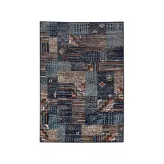 JUST HOME COLLECTION - Alfombra Sachi Patchwork 160x235 cm Azul