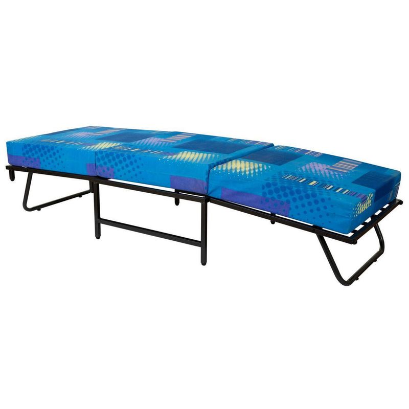 RECUTEX - Pouf Cama Ecocuero Negro 68x63x53 cm