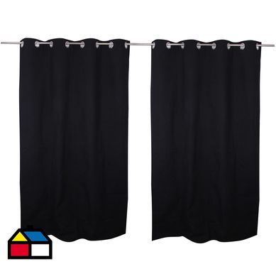 Cortina tela 140x220 cm Twill negro