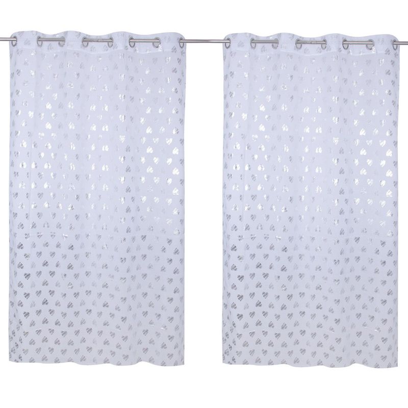 JUST HOME COLLECTION - Velo corazones 135x220 cm gris