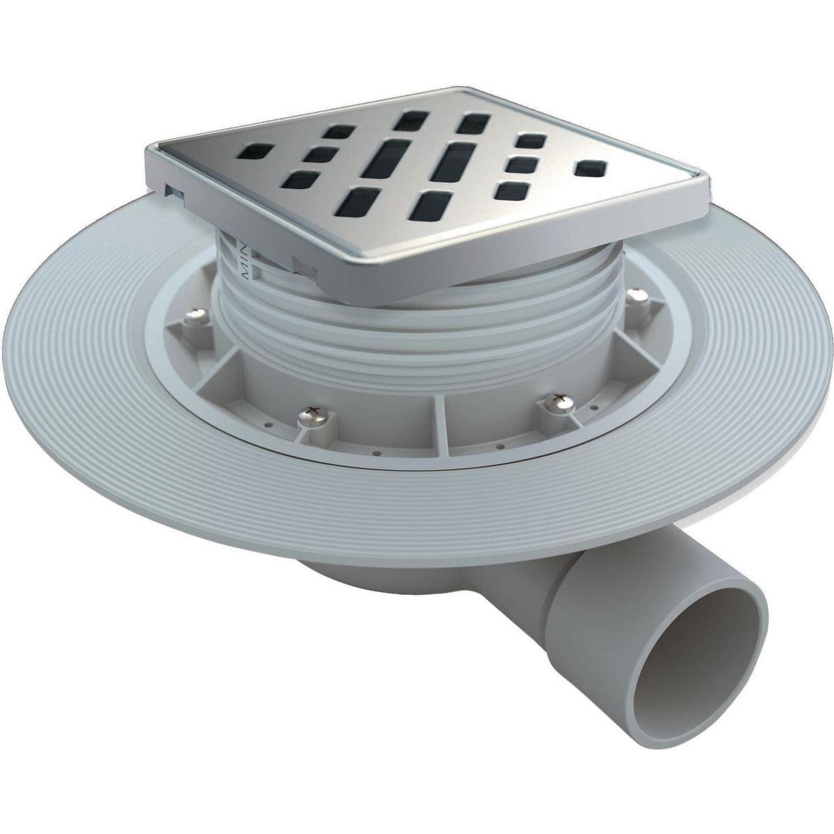 JIMTEN - Desagüe ducha camaleon 120x120mm horizontal 40/50 mm