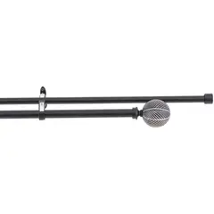 JUST HOME COLLECTION - Set de Barra Cortina Doble 19/16 mm extensible 112-274 cm Moroco