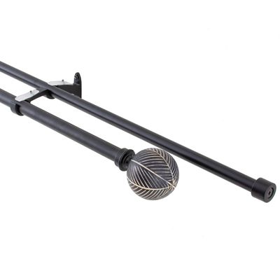 Imagen 2 del producto Set de Barra Cortina Doble 19/16 mm extensible 112-274 cm Moroco