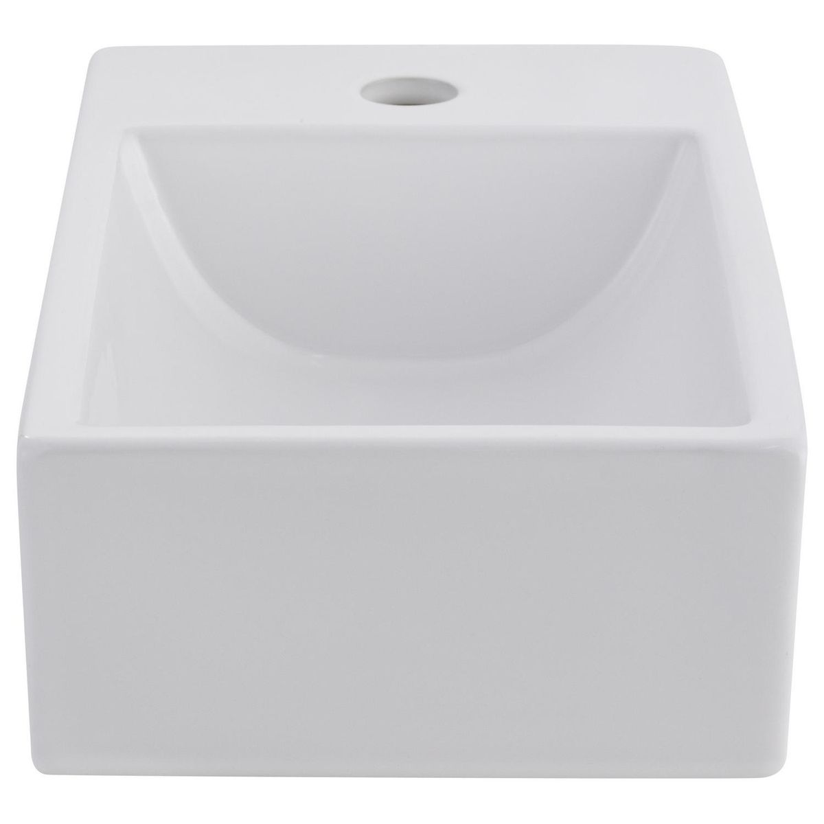 DOMSA - Lavamanos Sobrepuesto Forma Rectangular Loza 48x12.5x27 cm Blanco