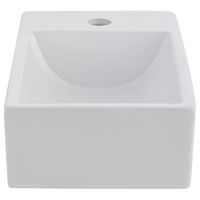 Lavamanos Sobrepuesto Forma Rectangular Loza 48x12.5x27 cm Blanco