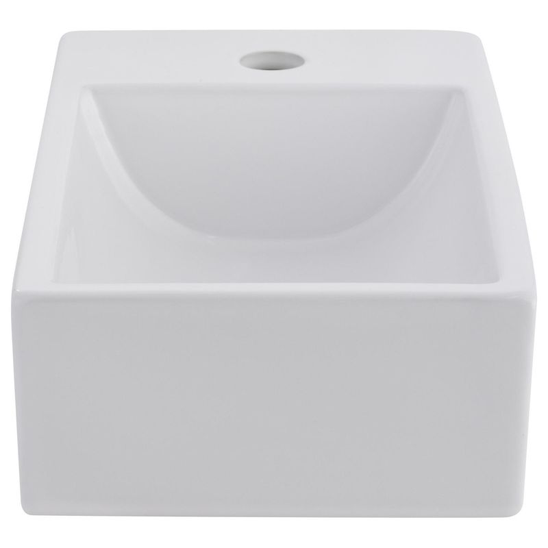 DOMSA - Lavamanos Sobrepuesto con Forma Rectangular Loza 48x12.5x27 cm Blanco