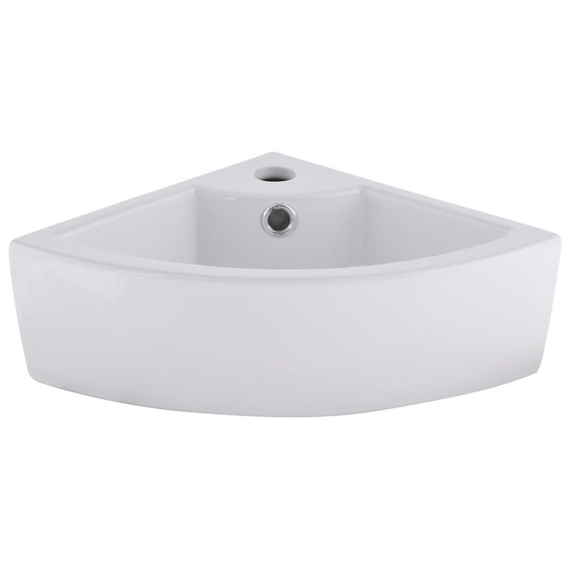 DOMSA - Lavamanos Sobrepuesto Forma Triangular Loza 46x13.5x33 cm Blanco