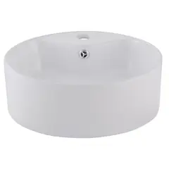 DOMSA - Lavamanos Sobrepuesto con Forma Redonda Loza 41x14x41 cm Blanco