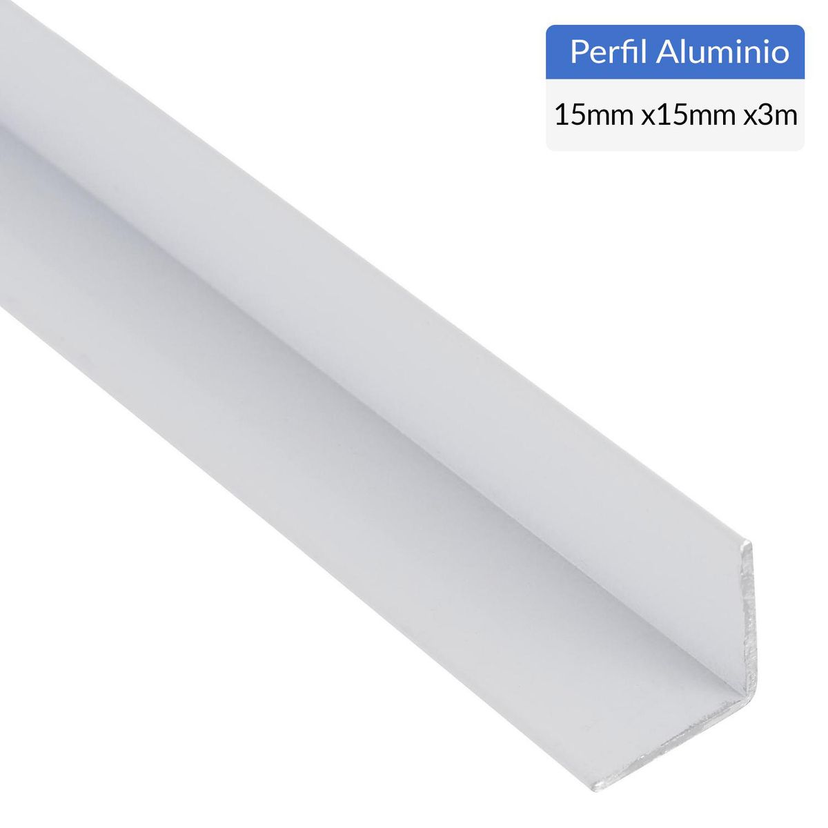 SUPERFIL - Ángulo Blanco Aluminio 15x15x1 mm 3 m