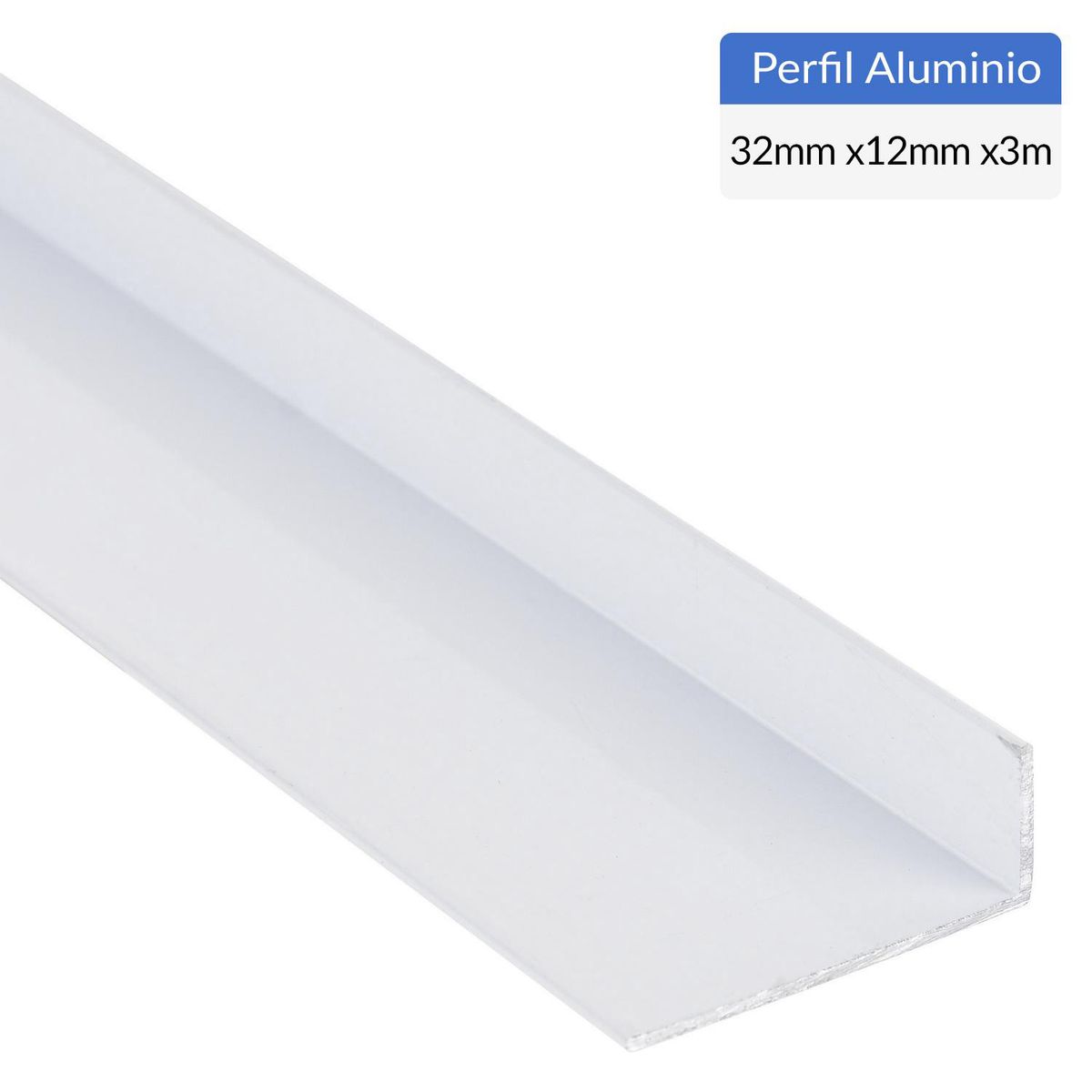 SUPERFIL - Ángulo Blanco Aluminio 32x12x1 mm 3 m