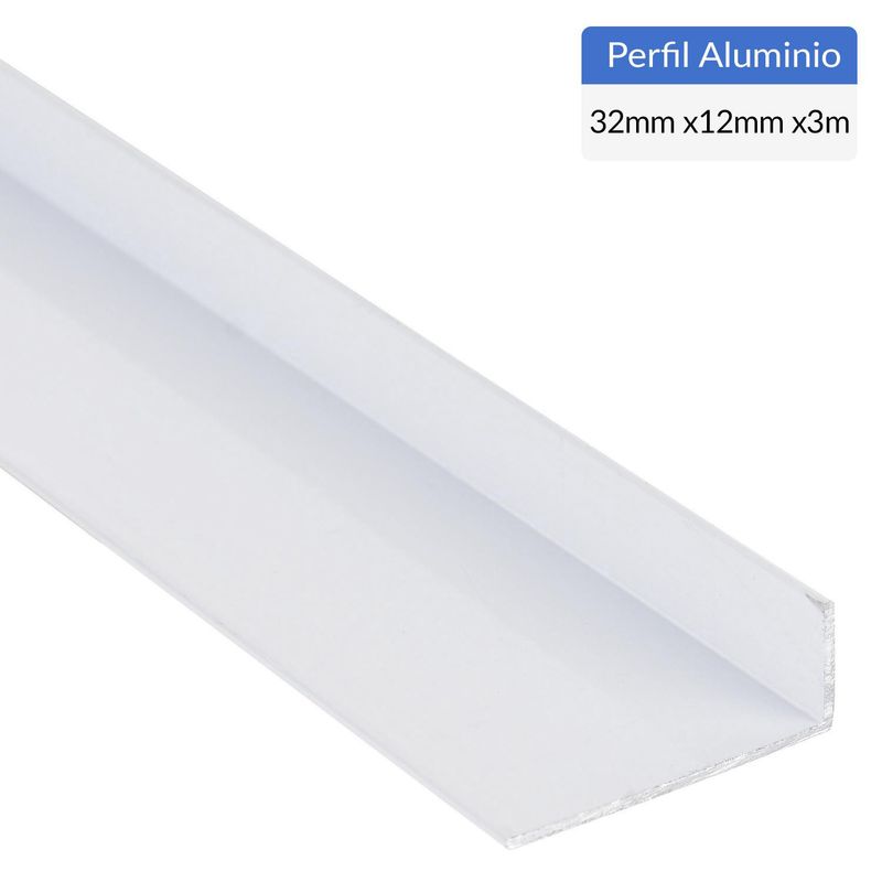 SUPERFIL - Ángulo Blanco Aluminio 32x12x1 mm  3 m