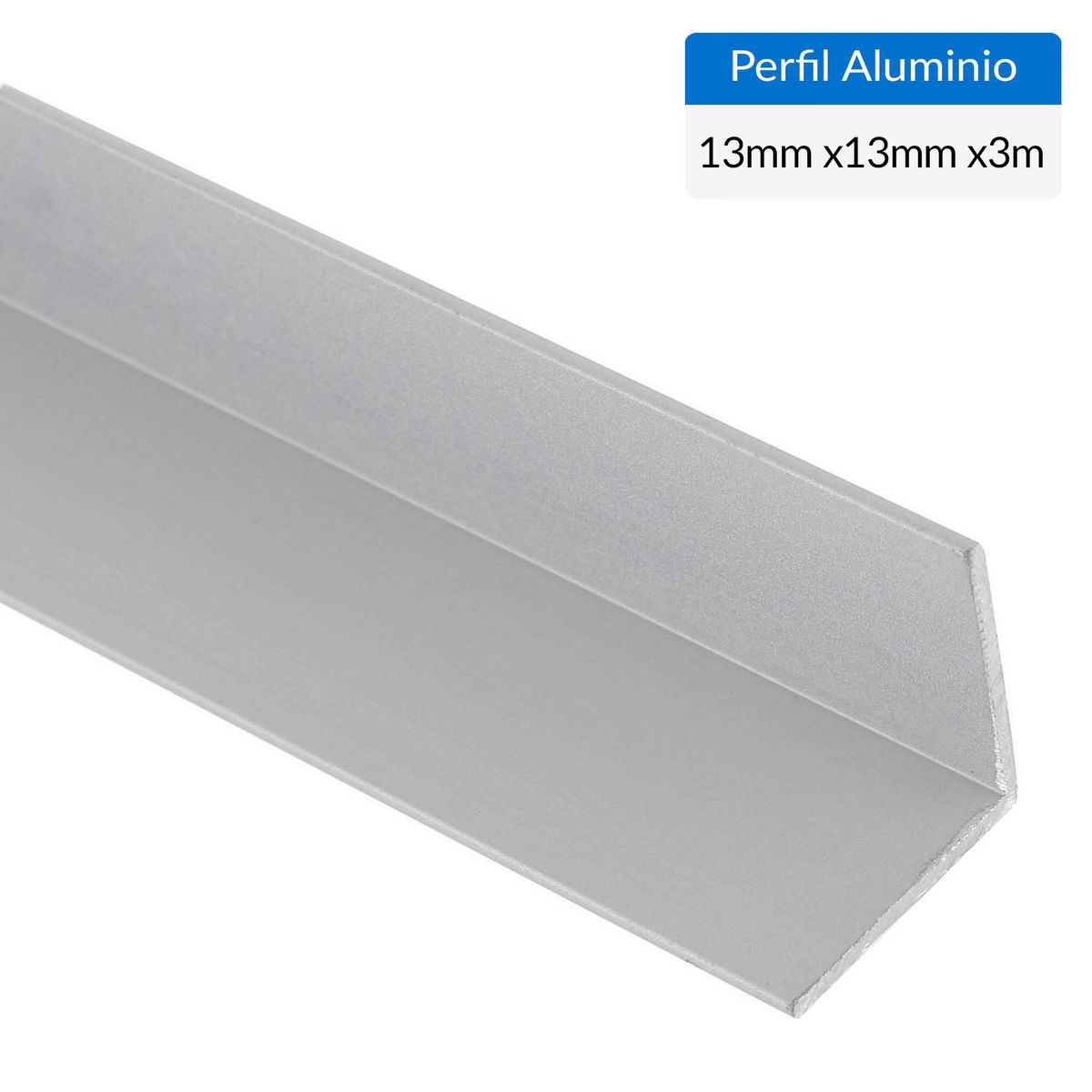 SUPERFIL - Ángulo Gris Aluminio 13x13x1,2 mm 3 m