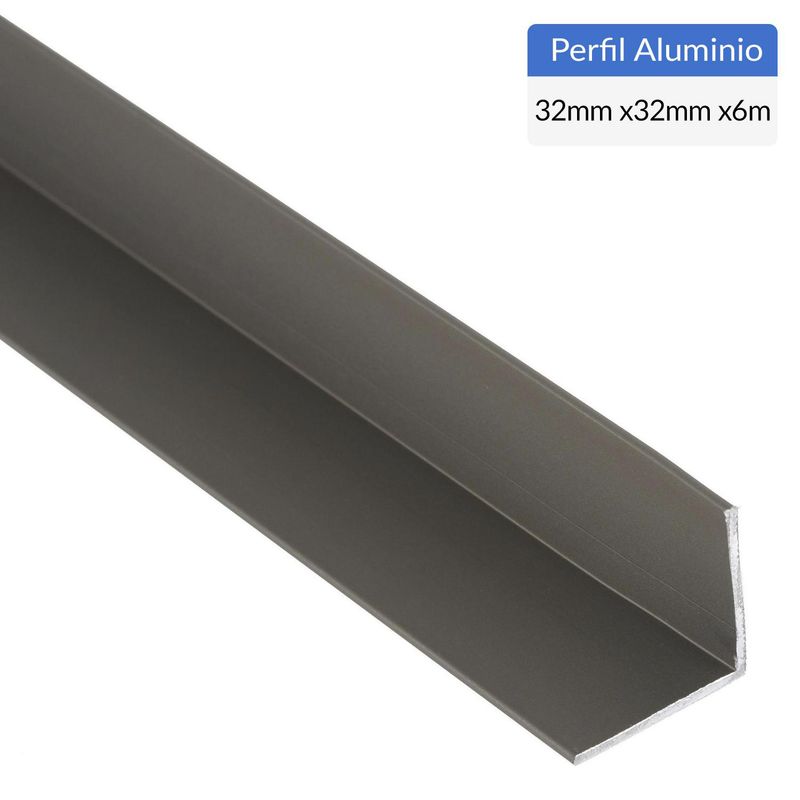 SUPERFIL - Ángulo Gris Aluminio 32x32x1  mm 6 m