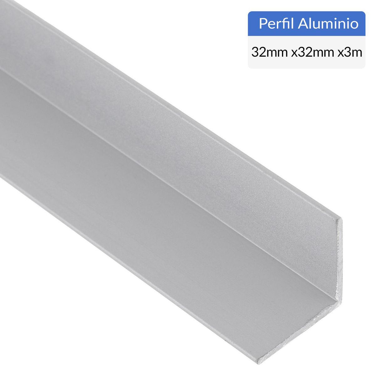 SUPERFIL - Ángulo Gris Aluminio 32x32x1 mm 3 m