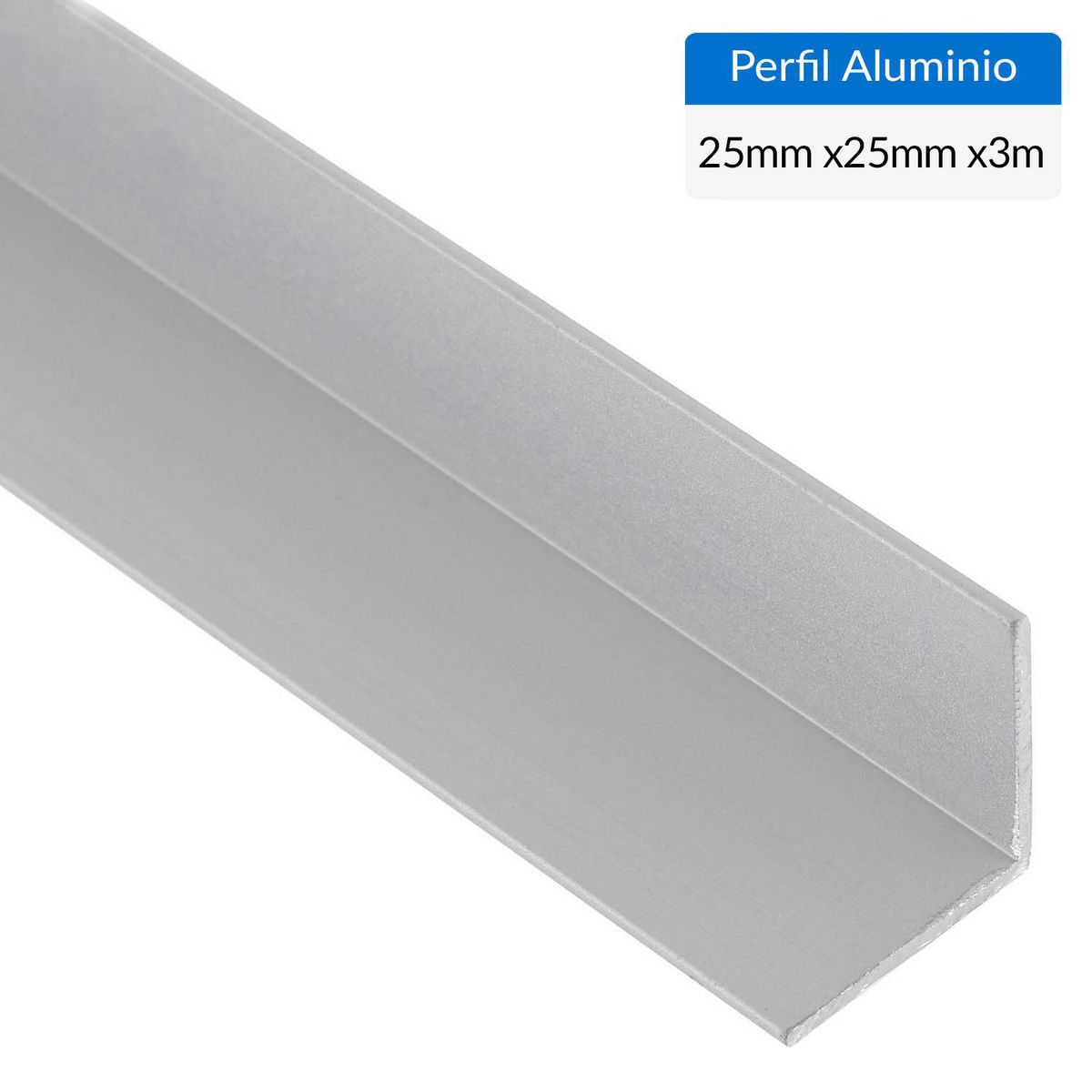 SUPERFIL - Ángulo Gris Aluminio 25x25x1 mm 3 m