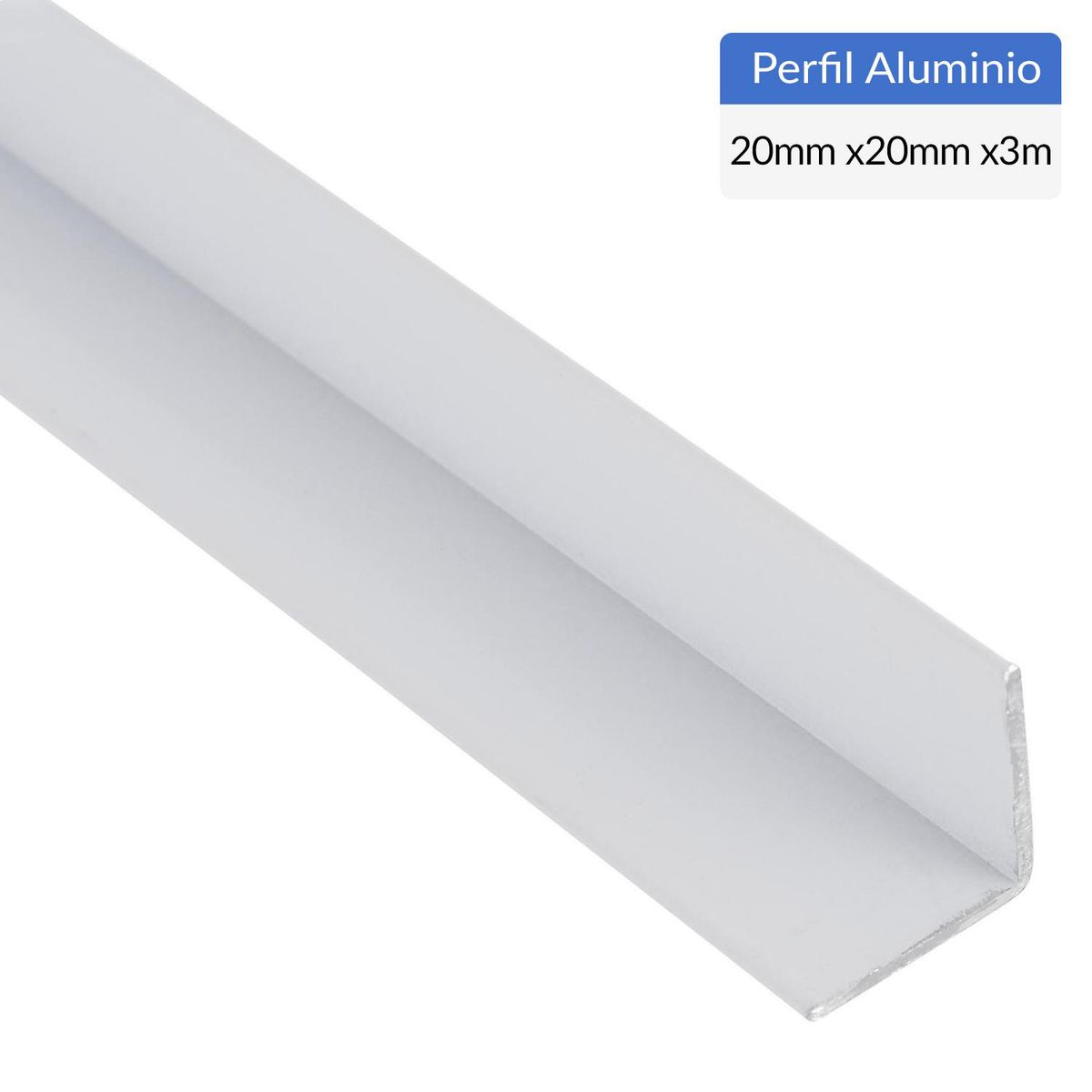 SUPERFIL - Ángulo Blanco Aluminio 20x20x1 mm 3 m