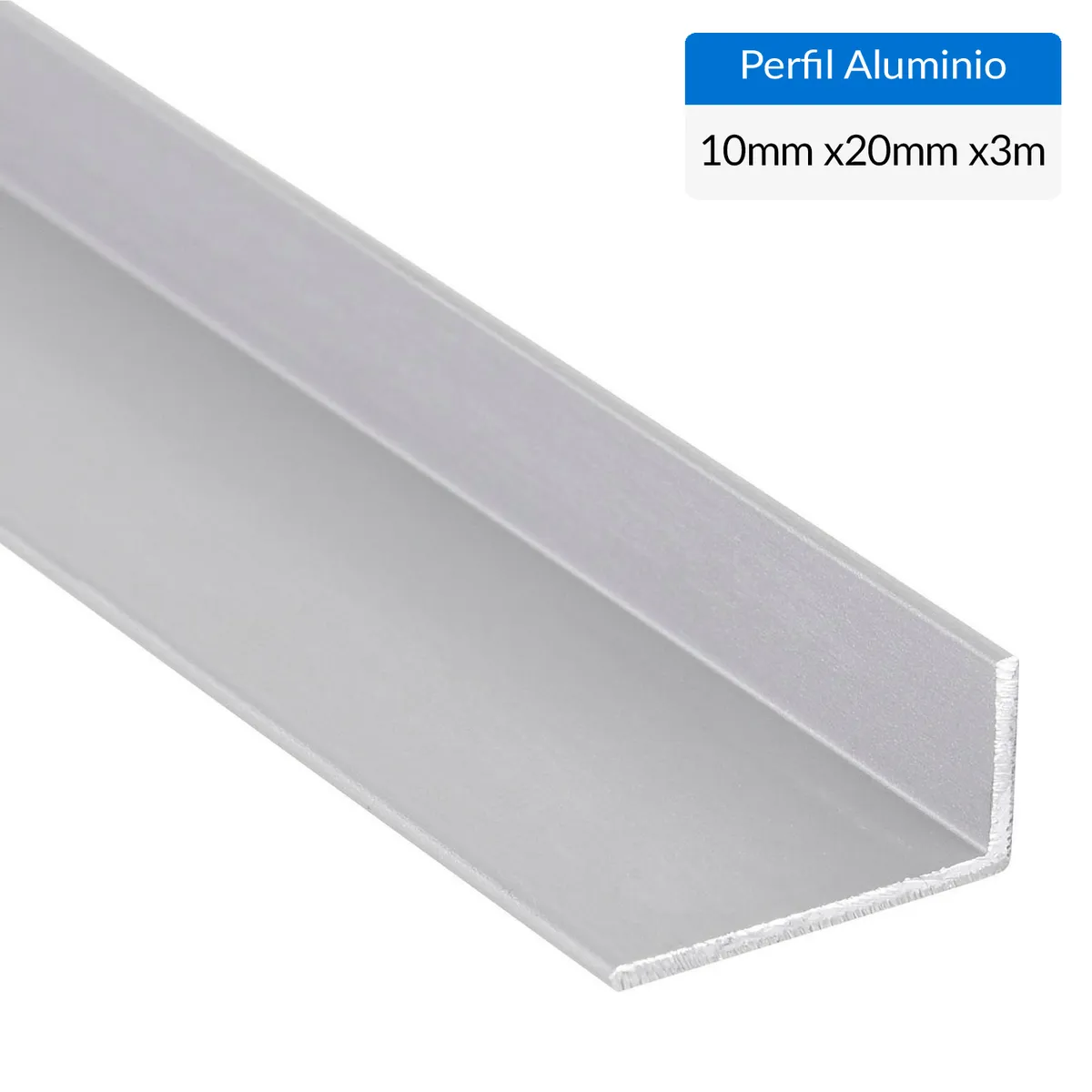SUPERFIL - Ángulo Gris Aluminio 20x10x1,3 mm 3 m