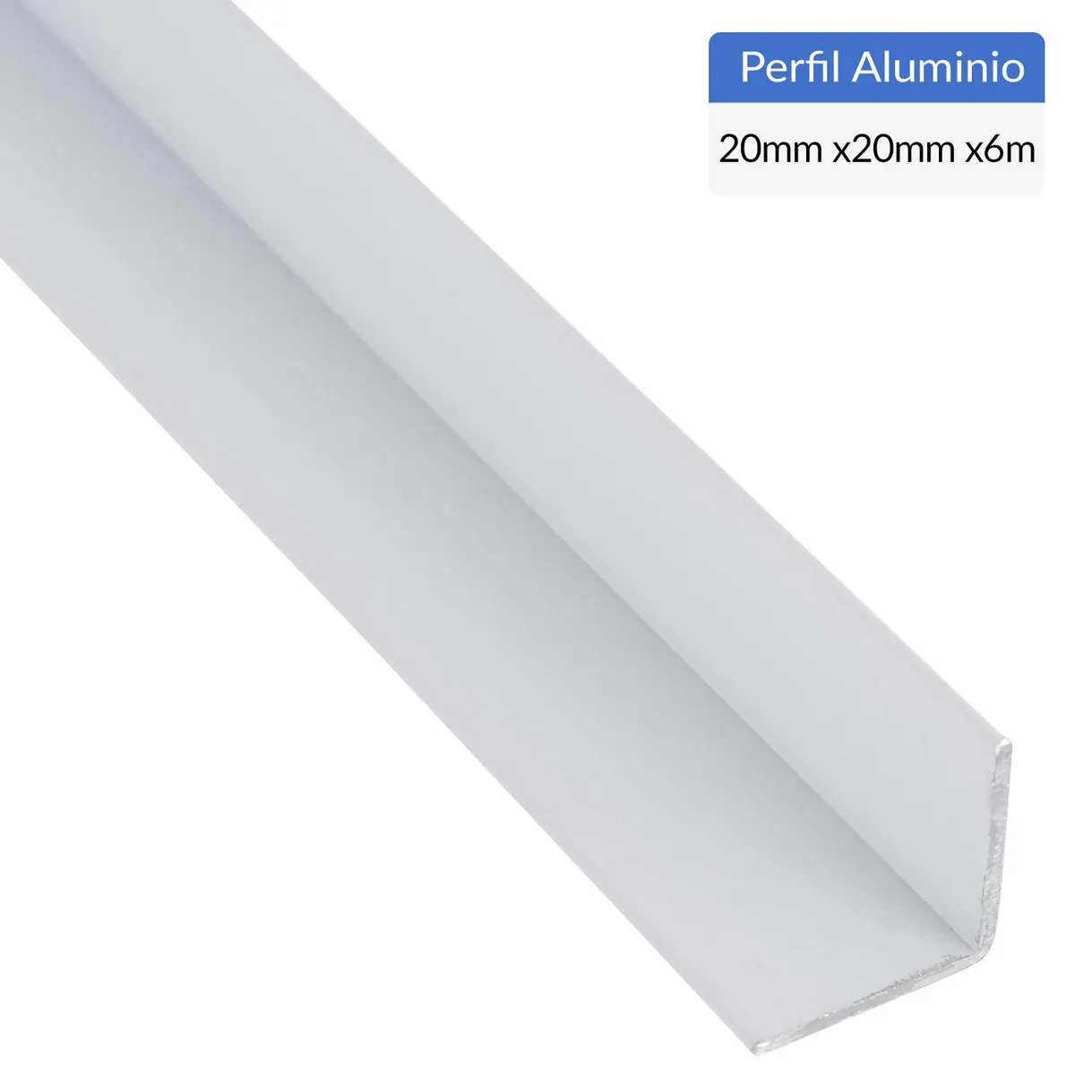 SUPERFIL - Ángulo Blanco Aluminio 20x20x1 mm 6 m