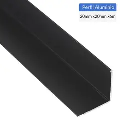 SUPERFIL - Ángulo Negro Aluminio 20x20x1 mm 6 m