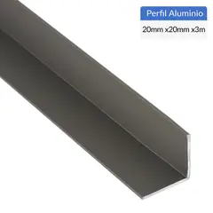 SUPERFIL - Ángulo Gris Aluminio 20x20x1 mm 3 m