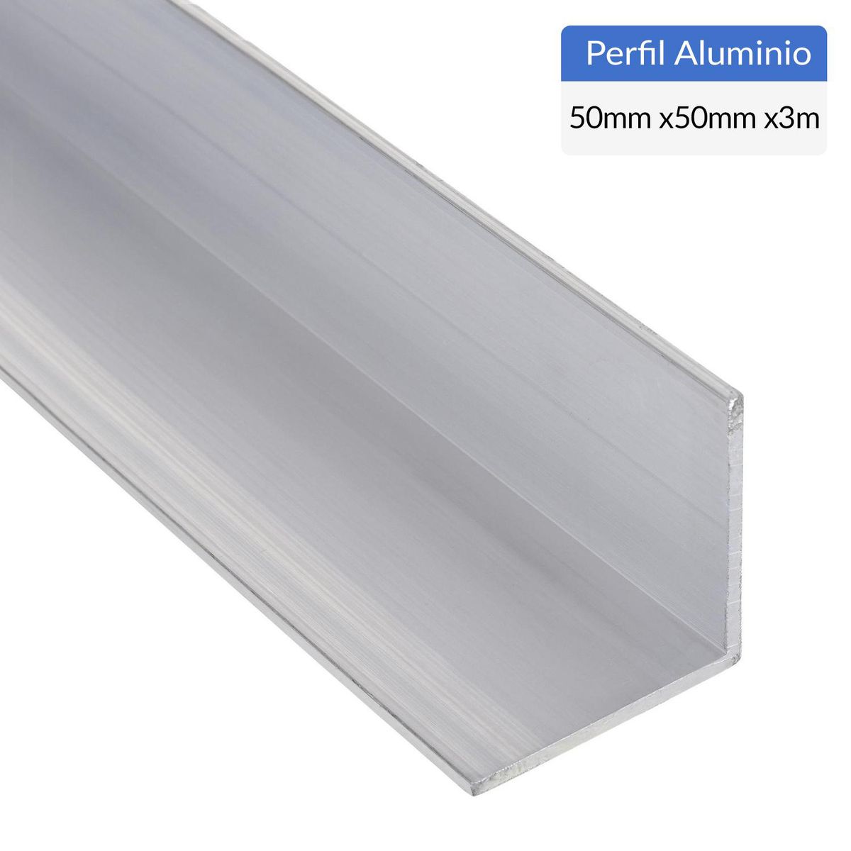 SUPERFIL - Ángulo Gris Aluminio 50x50x3 mm 3 m