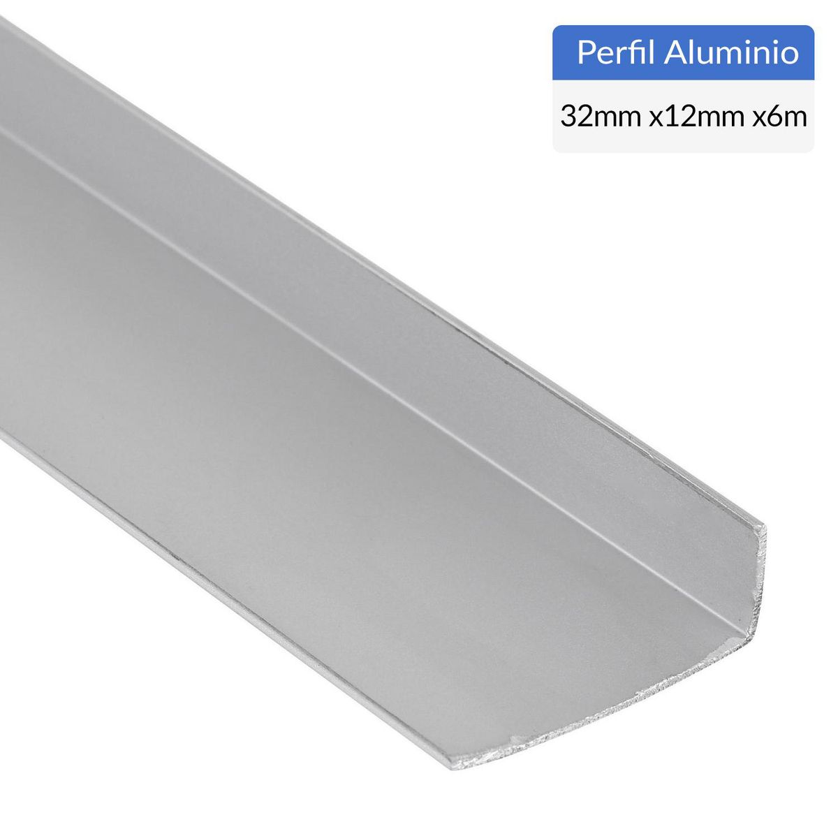 SUPERFIL - Ángulo Gris Aluminio 32x12x1 mm 6 m