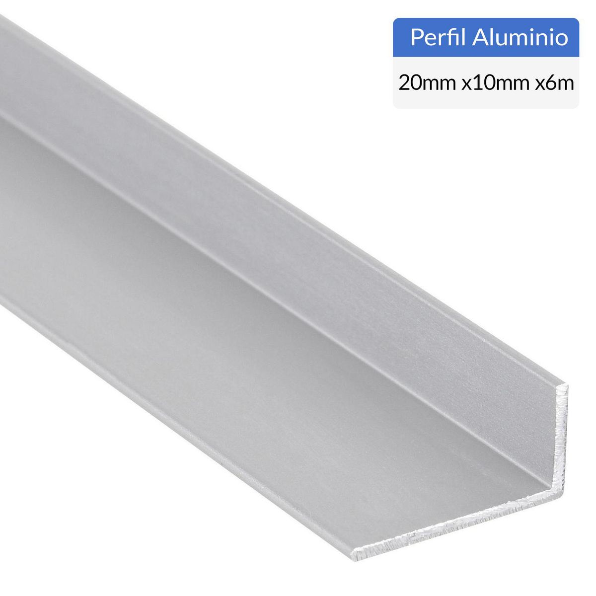 SUPERFIL - Ángulo Gris Aluminio 20x10x1,3 mm 6 m