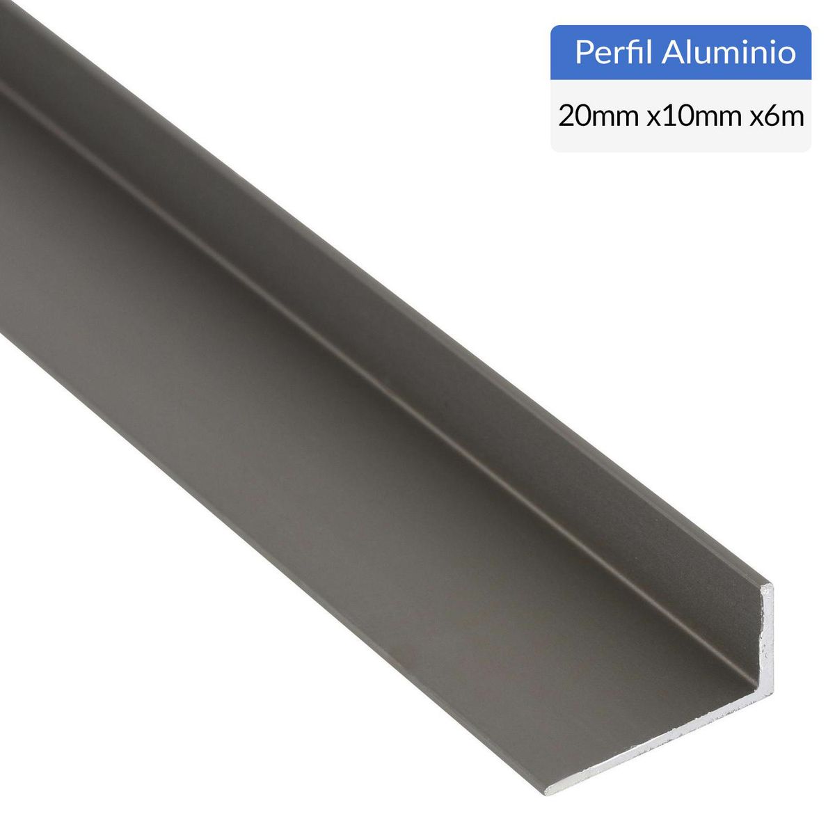 SUPERFIL - Ángulo Gris Aluminio 20x10x1,3 mm 6 m