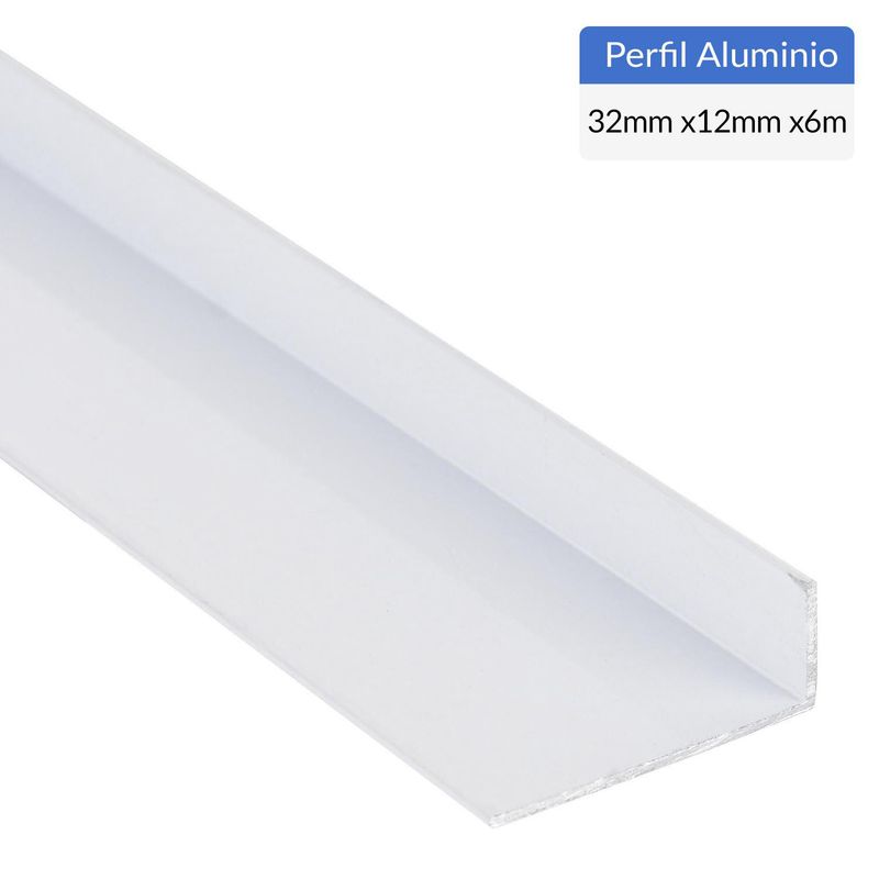 SUPERFIL - Ángulo Blanco Aluminio 32x12x1 mm  6 m