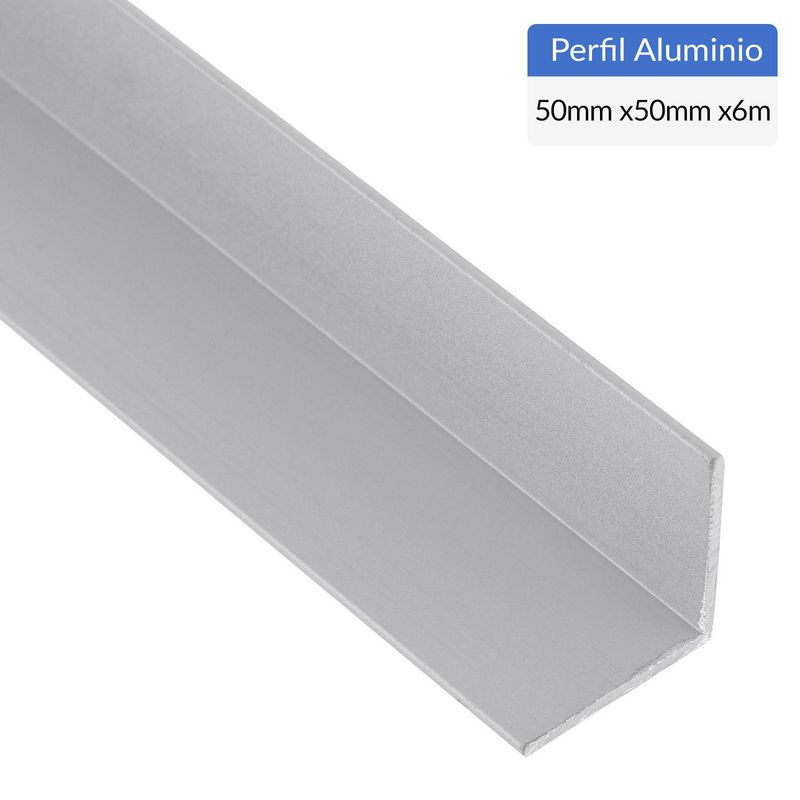 SUPERFIL - Ángulo Gris Aluminio 50x50x1,5 mm 6 m