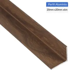 SUPERFIL - Ángulo Café Aluminio 20x20x1 mm 6 m
