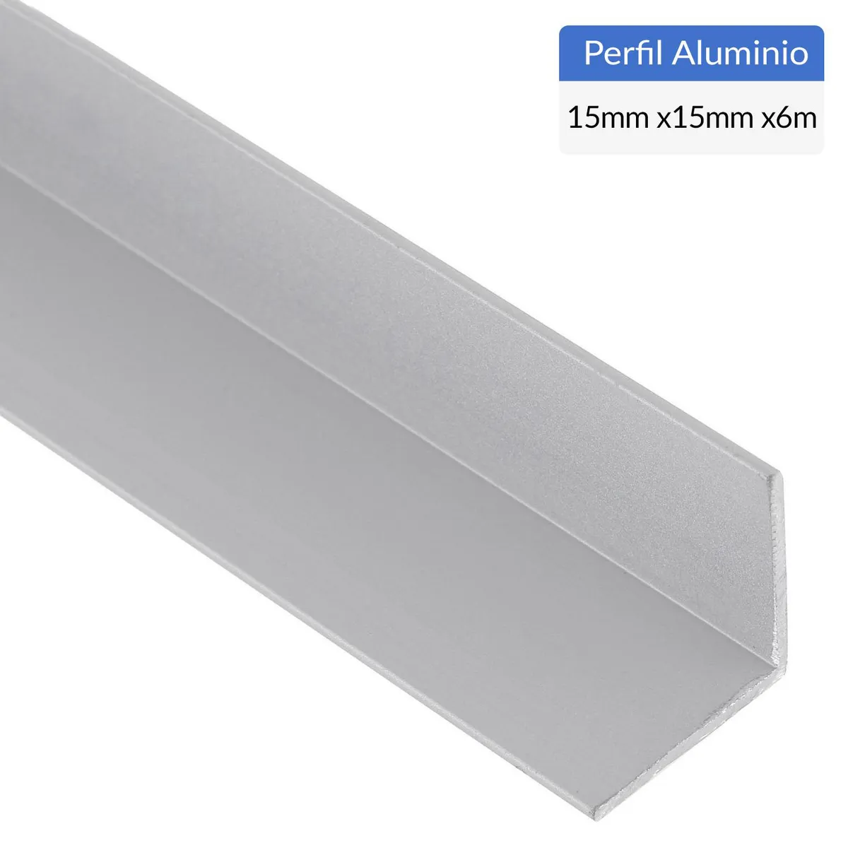 SUPERFIL - Ángulo Gris Aluminio 15x15x1 mm 6 m