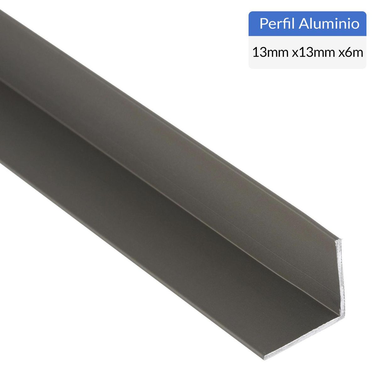 SUPERFIL - Ángulo Gris Aluminio 13x13x1,2 mm 6 m
