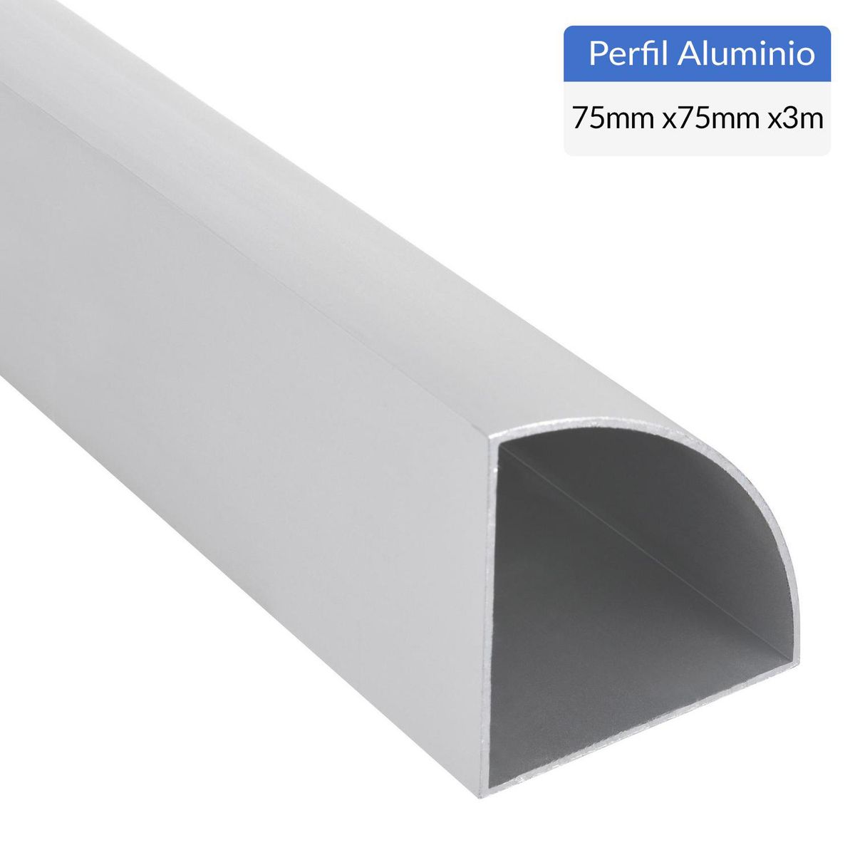 SUPERFIL - Esquinero Gris Aluminio 75x75x1,2 mm 3 m