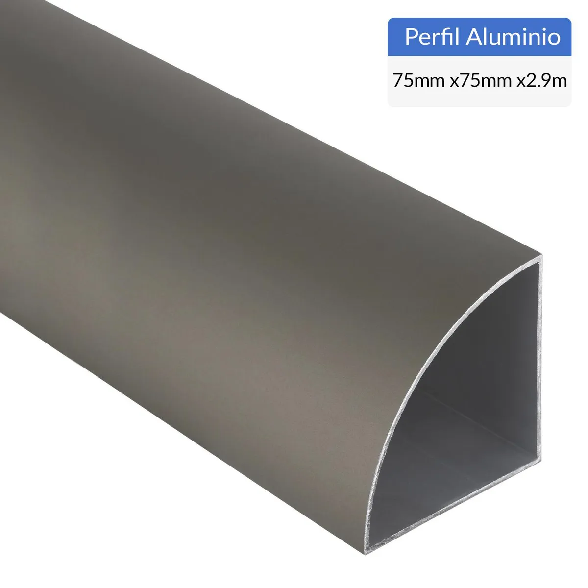 SUPERFIL - Esquinero Gris Aluminio 75x75x1,2 mm 2,9 m