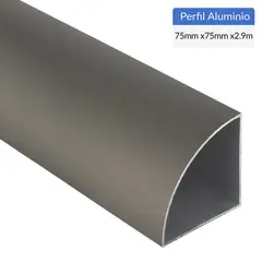 SUPERFIL - Esquinero Gris Aluminio 75x75x1,2 mm 2,9 m