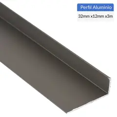 SUPERFIL - Ángulo Gris Aluminio 32x12x1 mm 3 m