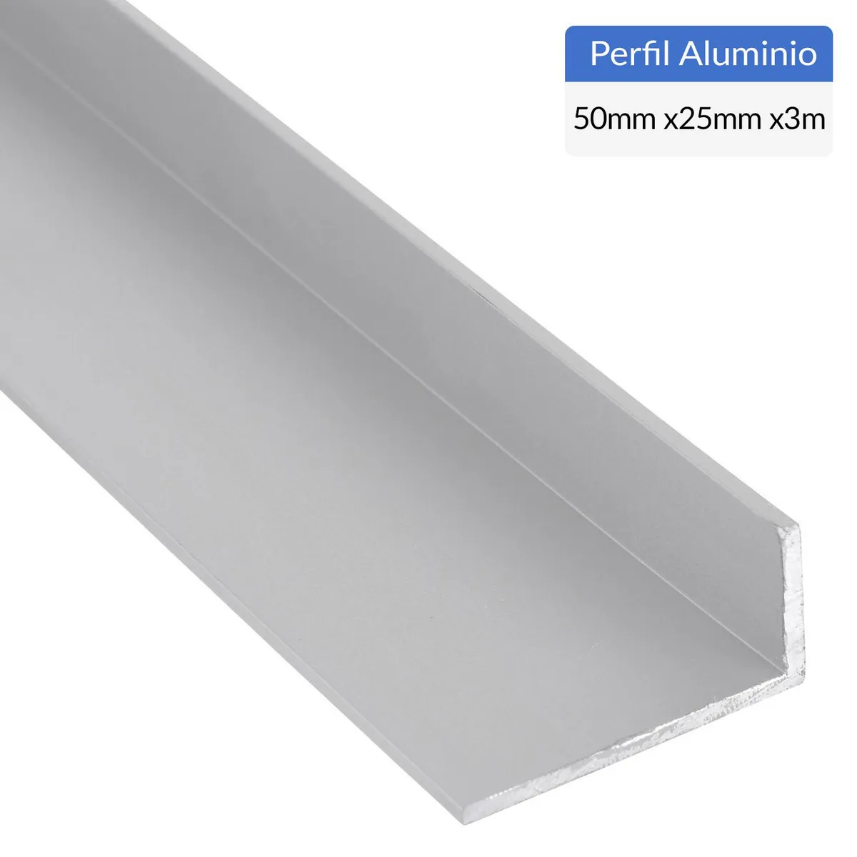 SUPERFIL - Ángulo Gris Aluminio 50x25x3 mm 3 m
