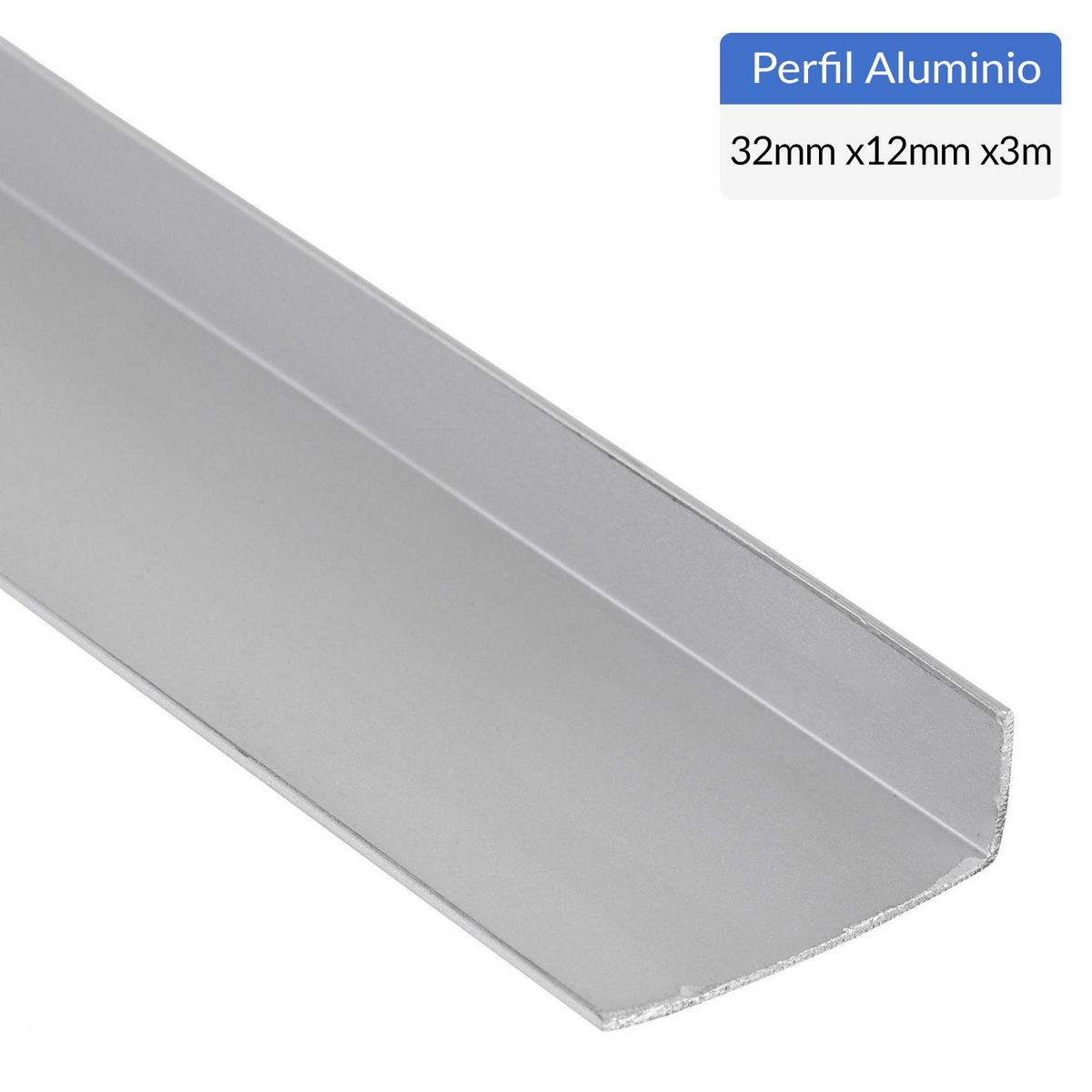 SUPERFIL - Ángulo Gris Aluminio 32x12x1 mm 3 m