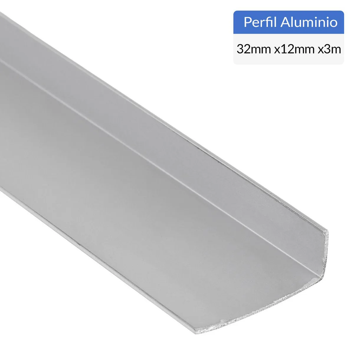 SUPERFIL - Ángulo Gris Aluminio 32x12x1 mm 3 m