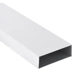 METALCON - Perfil Rectangular Gris Aluminio 75x25x1 mm 3 m