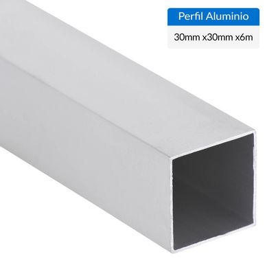 Perfil Tubular Blanco Aluminio 30x1 mm 6 m