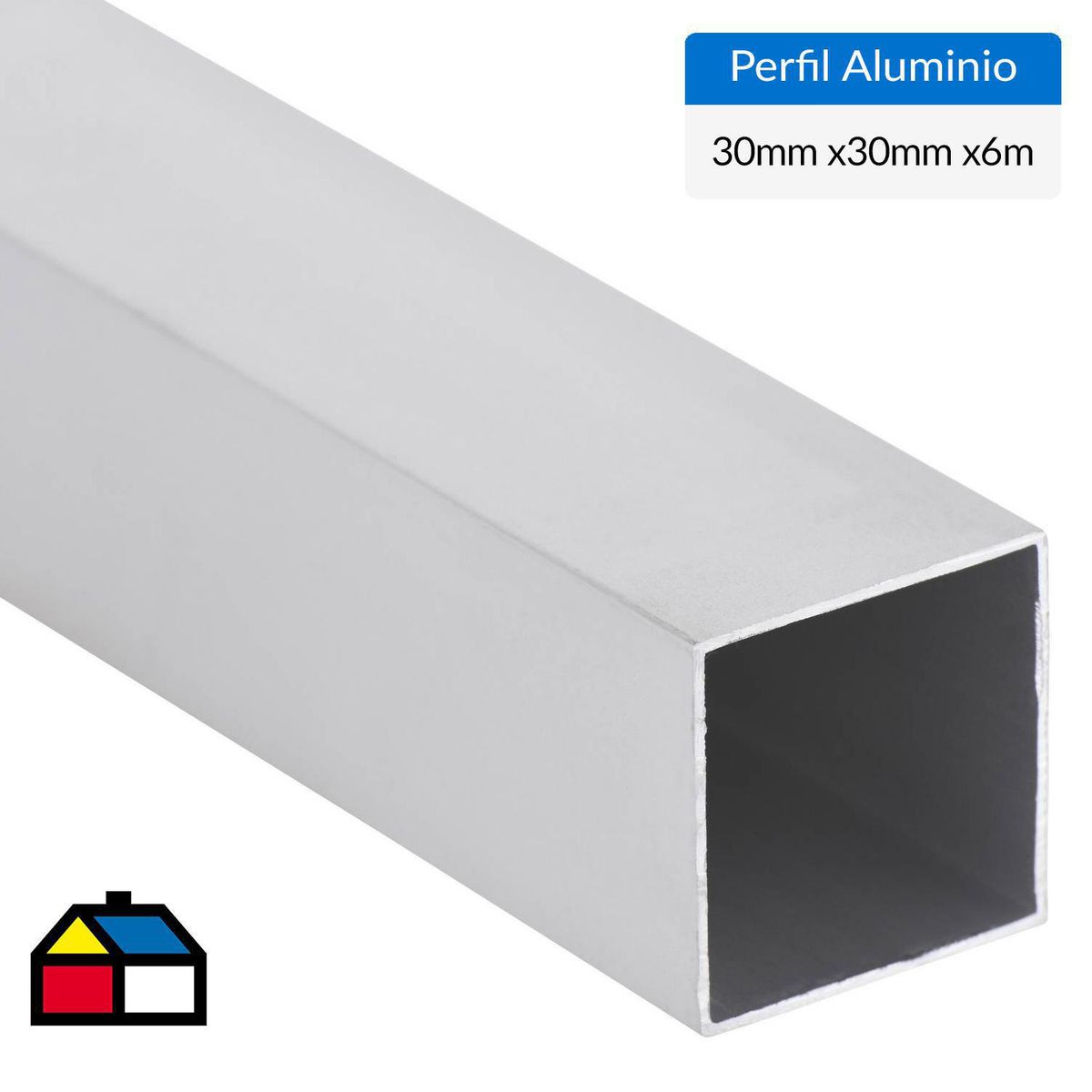 SUPERFIL - Perfil Tubular Blanco Aluminio 30x30x1 mm 6 m