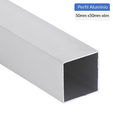 Perfil Tubular Gris Aluminio 50x1 mm 6 m