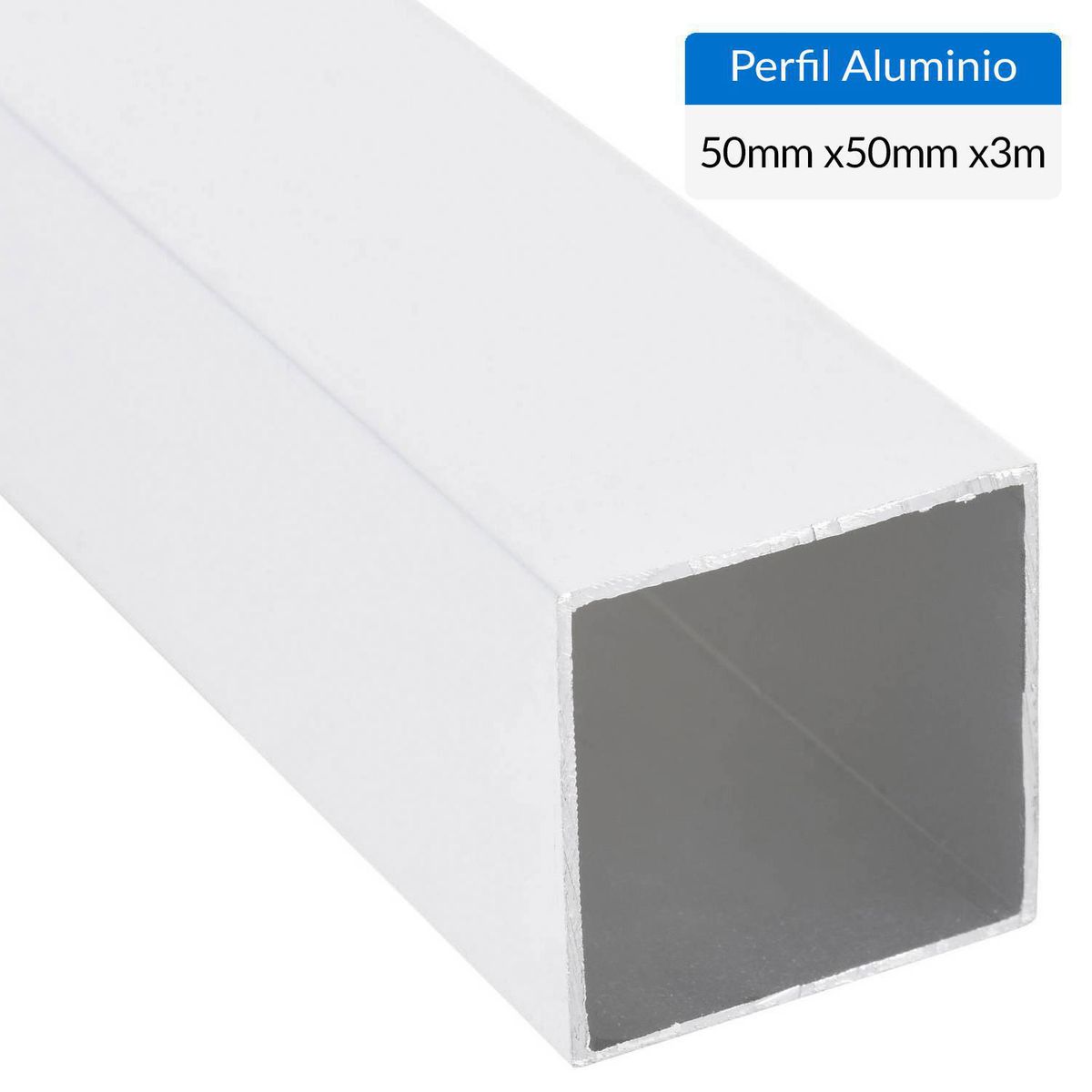 SUPERFIL - Perfil Tubular Blanco Aluminio 50x50x1,1 mm 3 m