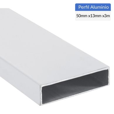 Perfil Tubular Blanco Aluminio 50x1 mm 3 m