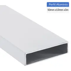 SUPERFIL - Perfil Tubular Blanco Aluminio 50x13x1 mm 3 m