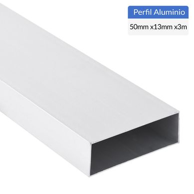 Perfil Tubular Blanco Aluminio 50x1 mm 3 m